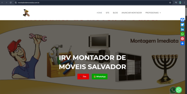 desenvolvimento de site para montador de moveis