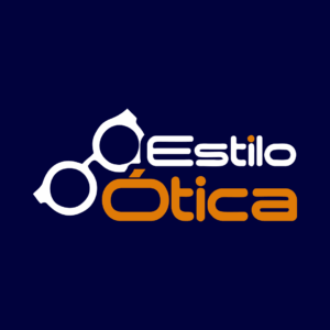 ESTILO ÓTICA LOGO FUNDO AZUL
