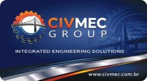 Cartão de visita CIVMEC GROUP Grupo de Empresas de Engenheria Mecânica, Engenharia Industrial e Engenharia Civil
